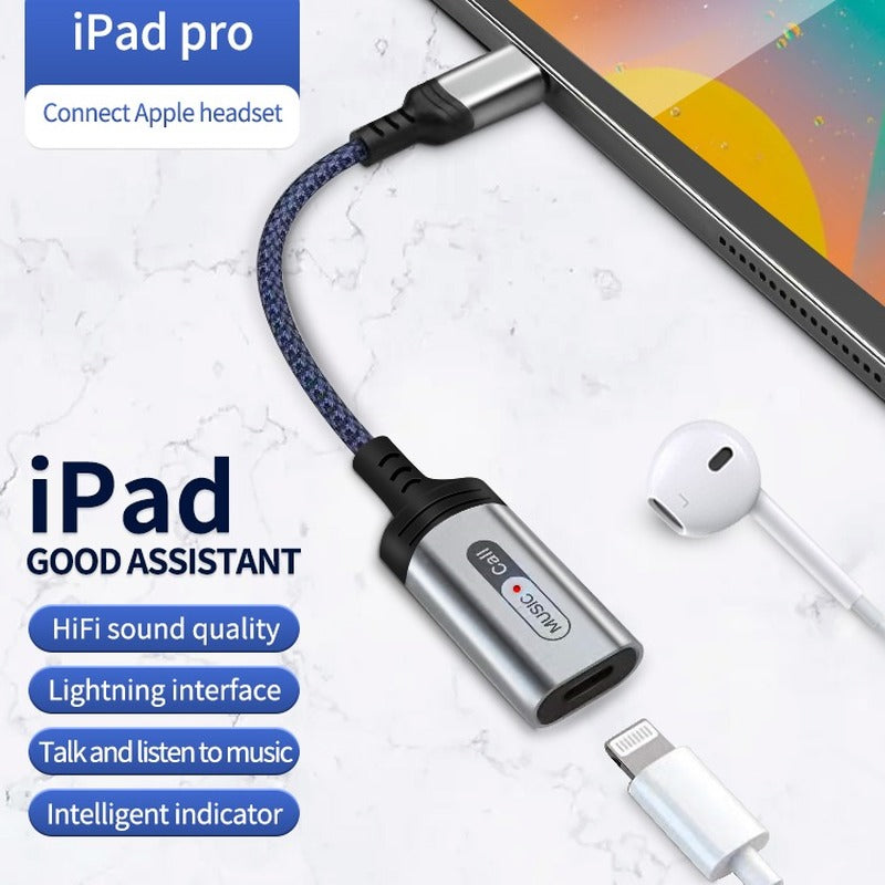 MH-306 USB C to 8 Pin Audio Adapter for iPad Pro Air 2022 MacBook Air Type C to iOS Headphone Call Converter Cable MH-306 USB C to 8 Pin Audio Adapter for iPad Pro Air 2022 MacBook Air Type C to iOS Headphone Call Converter Cable